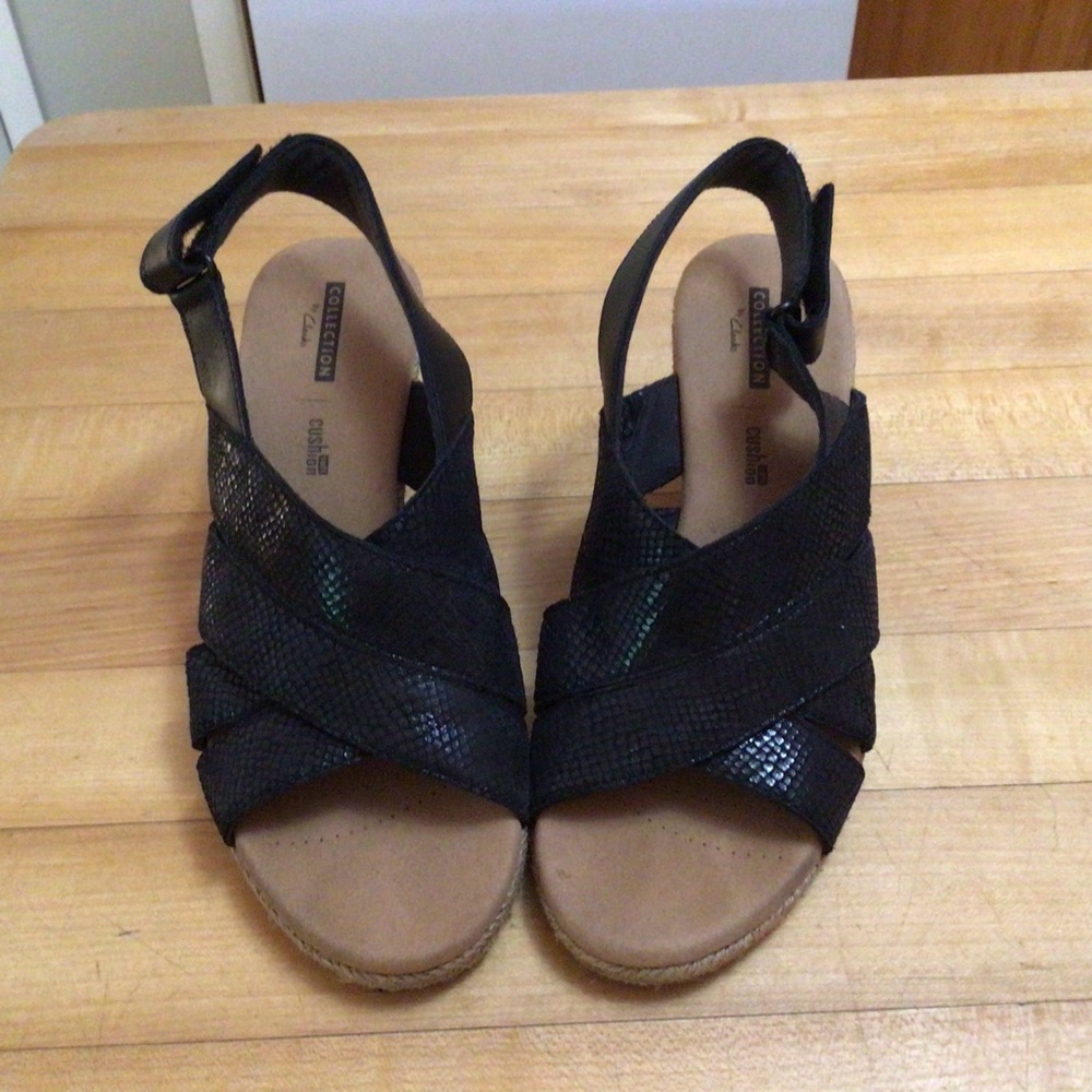 Black Clark’s Sandals